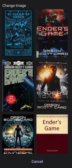 A screenshot of a digital library of books in Hobbyverse